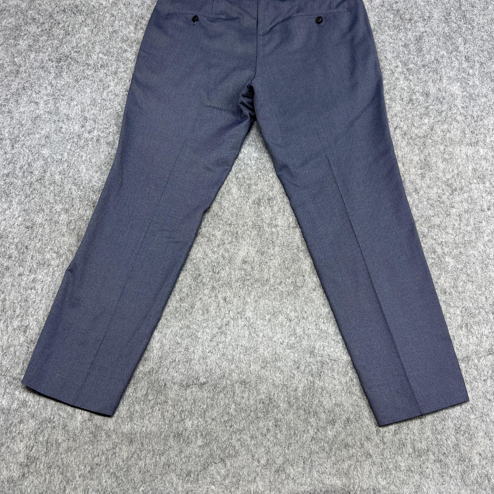 Hugo Boss Crigan Pants Mens 34 Blue Slim Wool Blend Dress Trousers Actual35x29 - Picture 13 of 16